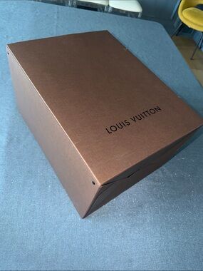 Louis Vuitton Brown Textured Logo Box
